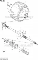 ROUE ARRIERE DROITE pour Suzuki QUADSPORT 400 2013