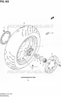 ROUE ARRIERE (AN400AL3 E02) pour Suzuki BURGMAN 400 2013