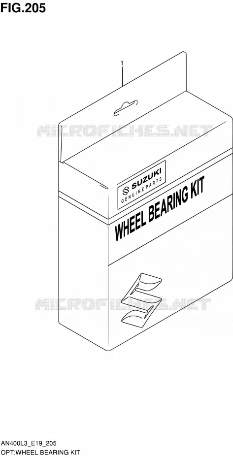 KIT ROULEMENTS DE ROUE Suzuki SCOOTER 400 BURGMAN 2013  AN400A L3 (E02,E19,E24)