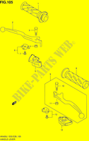 ENSEMBLE LEVIERS   POIGNEES (AN400L1 E03) pour Suzuki BURGMAN 400 2011