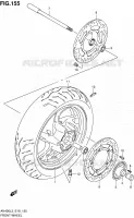 ROUE AVANT (AN400ZAL3 E02) pour Suzuki BURGMAN 400 2013