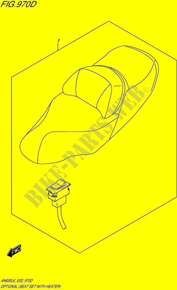 OPTIONS (SEAT SET WITH HEATER) (AN650L6 E19) pour Suzuki BURGMAN 650 2016