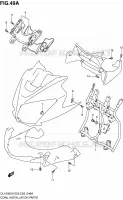 SUPPORT CARENAGE AVANT (MODELE K4/K5/K6) pour Suzuki V-STROM 1000 2003