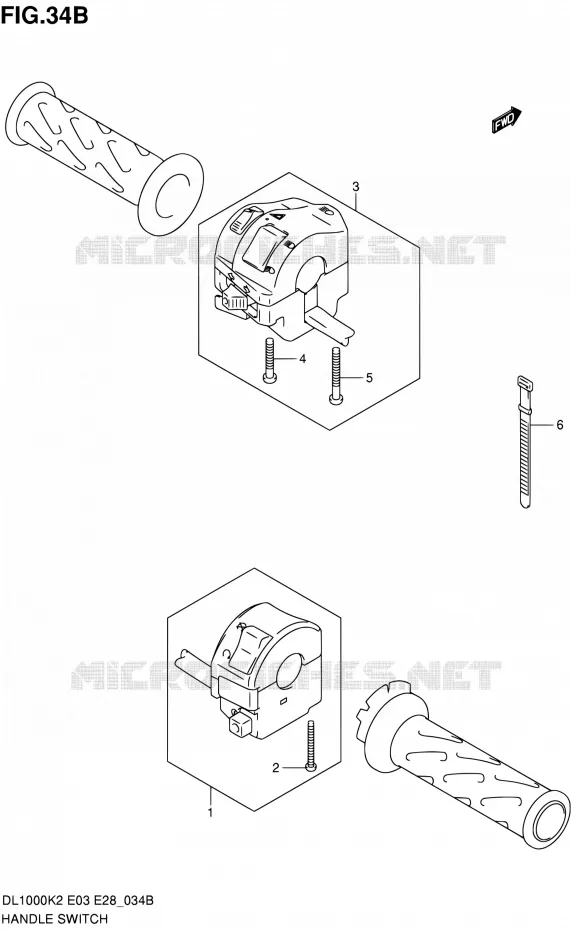 COMMODOS (MODELE K5/K6) Suzuki MOTO 1000 V-STROM 2003  DL1000 K3 (E03,E28,E33)