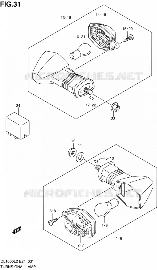 CLIGNOTANTS Suzuki MOTO 1000 V-STROM 2012  DL1000 L2 (E24)