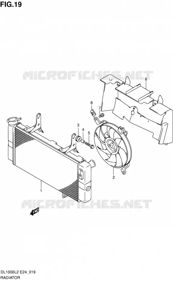 RADIATEUR Suzuki MOTO 1000 V-STROM 2012  DL1000 L2 (E24)