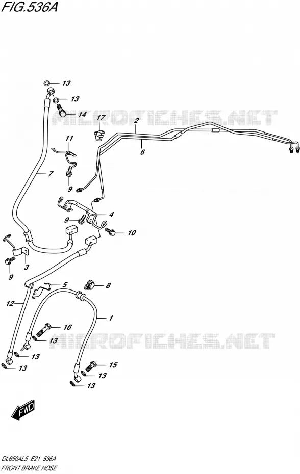 DURITE DE FREIN AVANT Suzuki MOTO 650 V-STROM 2015  DL650AUE L5 (E21)