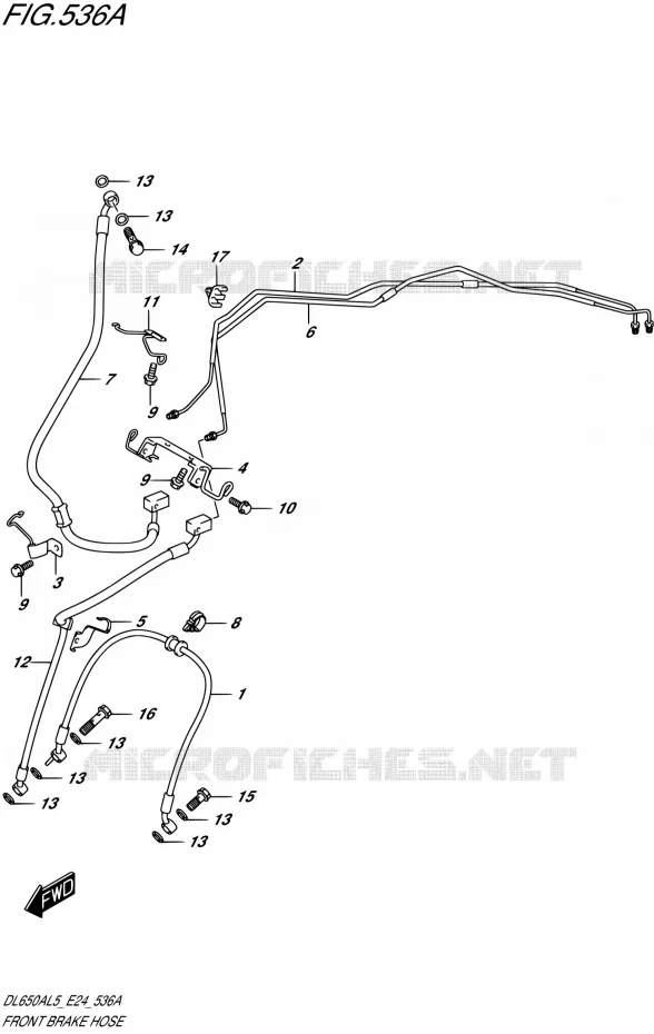 DURITE DE FREIN AVANT Suzuki MOTO 650 V-STROM 2015  DL650AUE L5 (E24)