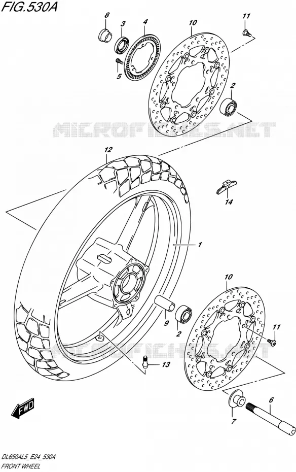 ROUE AVANT Suzuki MOTO 650 V-STROM 2015  DL650AUE L5 (E24)