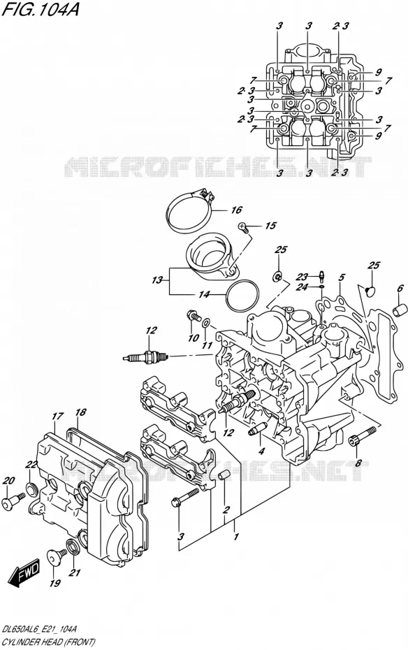 CULASSE (AVT) Suzuki MOTO 650 V-STROM 2016  DL650XA L6 (E21)