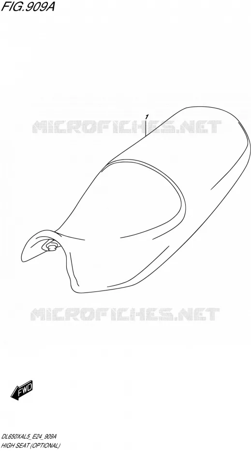 SELLE HAUTE (OPTIONAL) Suzuki MOTO 650 V-STROM 2015  DL650XAUE L5 (E24)