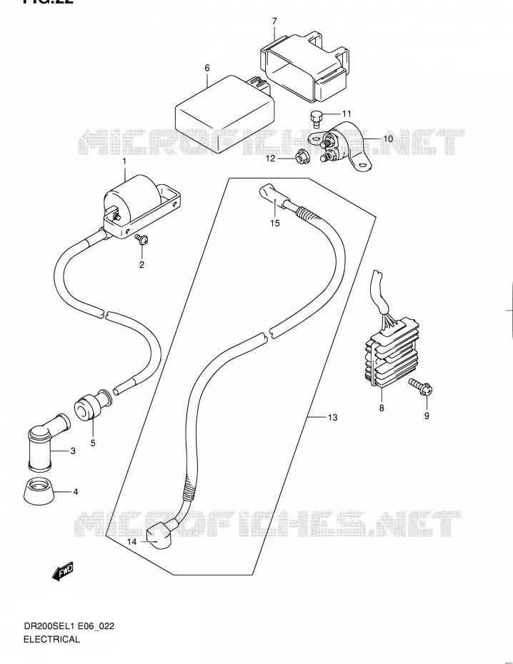 PARTIE ELECTRIQUE Suzuki MOTO 200 DR 2011  DR200SE L1 (E06,E24)