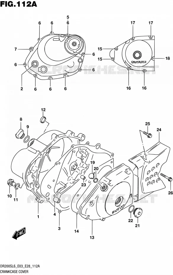 CARTER Suzuki MOTO 200 DR 2016  DR200S L6 (E03,E28,E33)