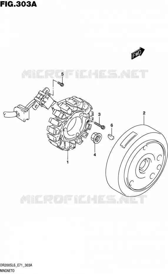 ALLUMAGE ROTOR - STATOR Suzuki MOTO 200 DR 2016  DR200S L6 (E71)