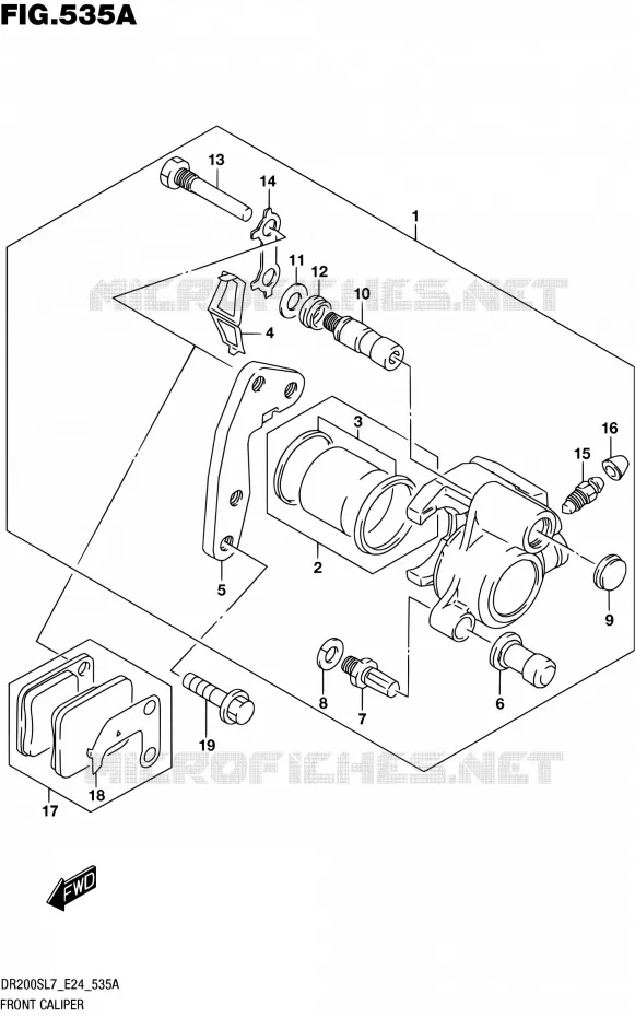 ETRIER DE FREIN AVANT Suzuki MOTO 200 DR 2017  DR200S L7 (E24)