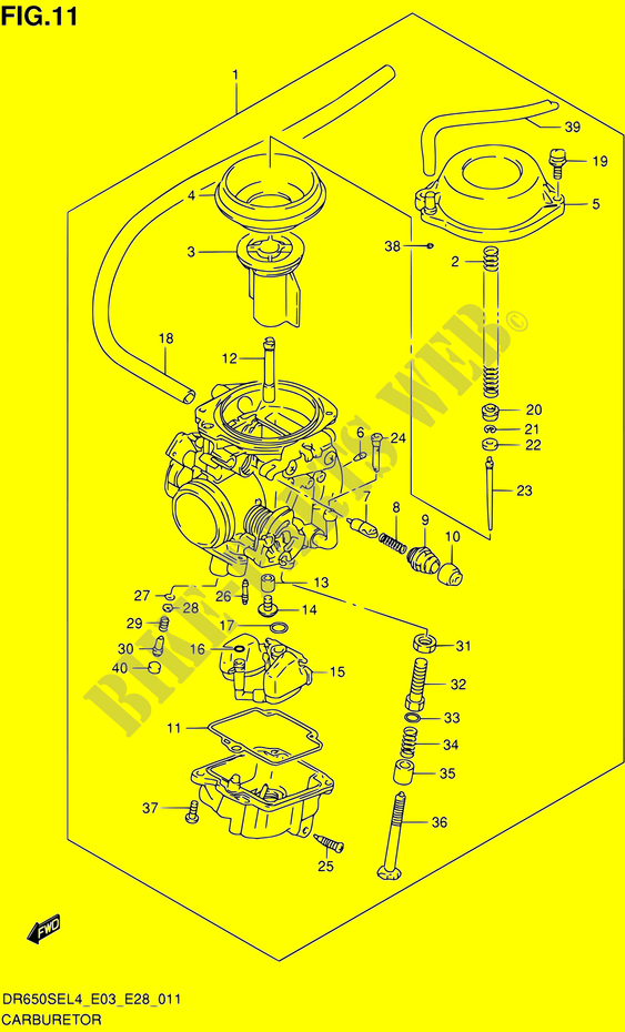 CARBURATEUR (DR650SEL4 E03) pour Suzuki DR 650 2014