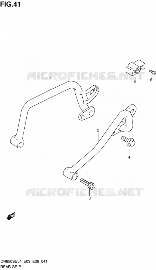 POIGNEE ARRIERE Suzuki MOTO 650 DR 2014  DR650SE L4 (E03,E28,E33)