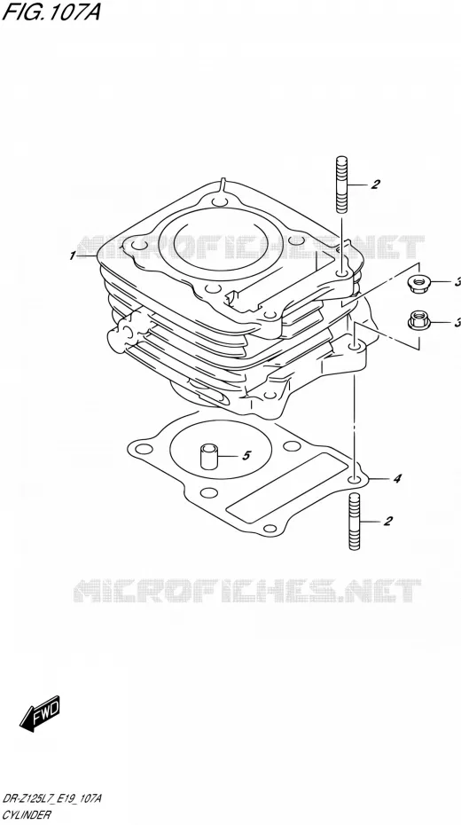 CYLINDRE Suzuki MOTO 125 DR-Z 2017  DR-Z125 L7 (E19)