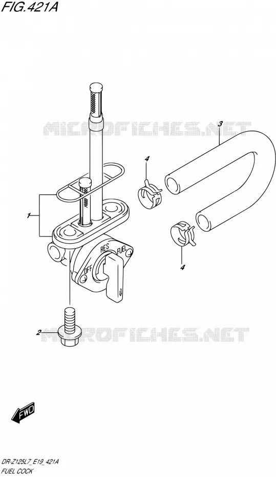 ROBINET D'ESSENCE Suzuki MOTO 125 DR-Z 2017  DR-Z125 L7 (E19)
