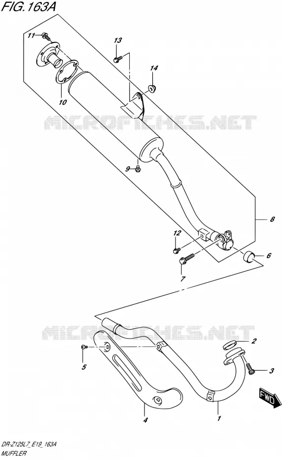 SILENCIEUX Suzuki MOTO 125 DR-Z 2017  DR-Z125 L7 (E19)