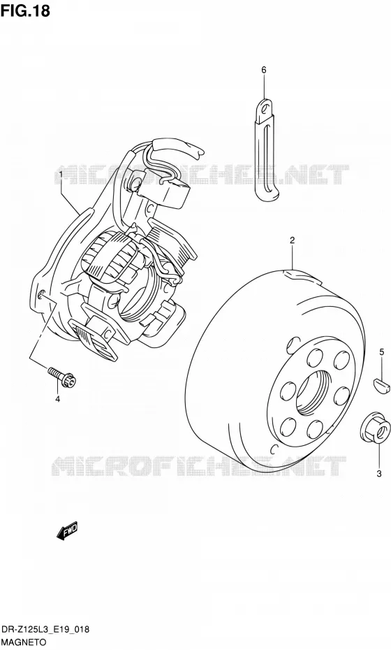 ALLUMAGE ROTOR - STATOR Suzuki MOTO 125 DR-Z 2013  DR-Z125L L3 (E19)