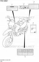 ETIQUETTE (DR Z400SML7 E33) pour Suzuki DR-ZSM 400 2017