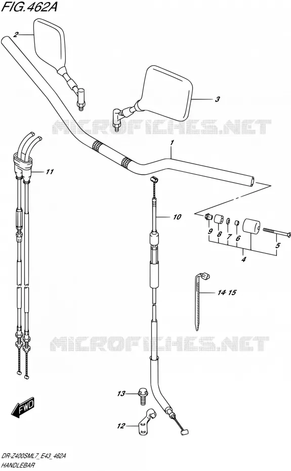GUIDON Suzuki MOTO 400 DR-ZSM 2017  DR-Z400SM L7 (E43)