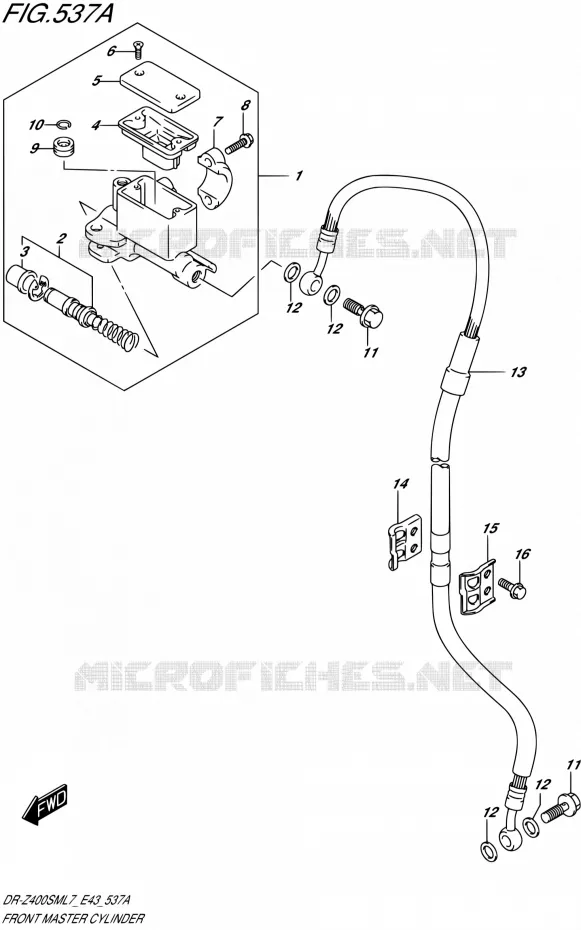 MAITRE CYLINDRE AVANT Suzuki MOTO 400 DR-ZSM 2017  DR-Z400SM L7 (E43)