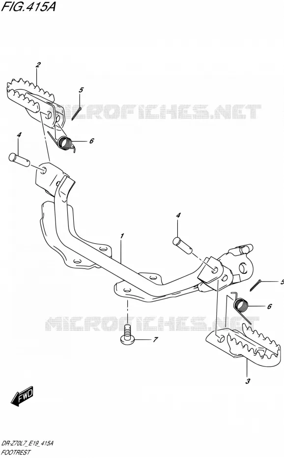 REPOSE PIED Suzuki MOTO 70 DR-Z 2017  DR-Z70 L7 (E19)