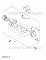 ETRIER DE FREIN AVANT (GSF1250AL0) pour Suzuki BANDIT-N 1250 2010