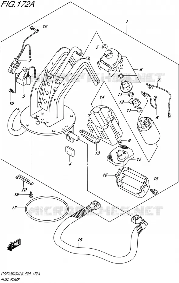 POMPE A ESSENCE Suzuki MOTO 1250 BANDIT-S 2016  GSF1250SA L6 (E03,E28,E33)