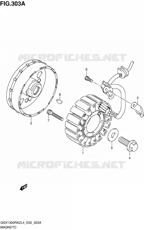 ALLUMAGE ROTOR - STATOR Suzuki MOTO 1300 HAYABUSA 2014  GSX1300RAZ L4 (E19)