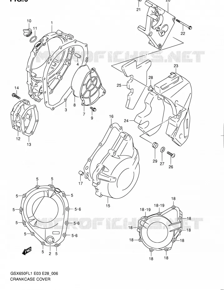 CARTER Suzuki MOTO 650 GSX-F 2011  GSX650F L1 (E03,E28,E33)