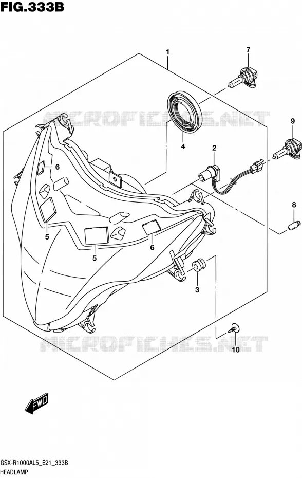 PHARE (GSX-R1000AUFL5 E21) Suzuki MOTO 1000 GSX-R 2015  GSX-R1000AUF L5 (E21)