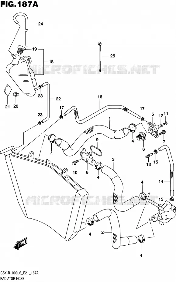 DURITE DE RADIATEUR Suzuki MOTO 1000 GSX-R 2016  GSX-R1000AUF L6 (E21)