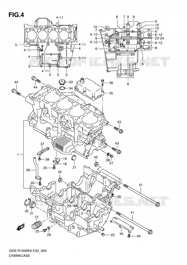 CARTER Suzuki MOTO 1000 GSX-R 2010  GSX-R1000 L0/GSX-R1000Z L0 (E02,E14,E19,E24,E51,P37)