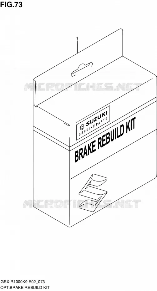 KIT REPARATION DE FREIN Suzuki MOTO 1000 GSX-R 2010  GSX-R1000 L0/GSX-R1000Z L0 (E02,E14,E19,E24,E51,P37)