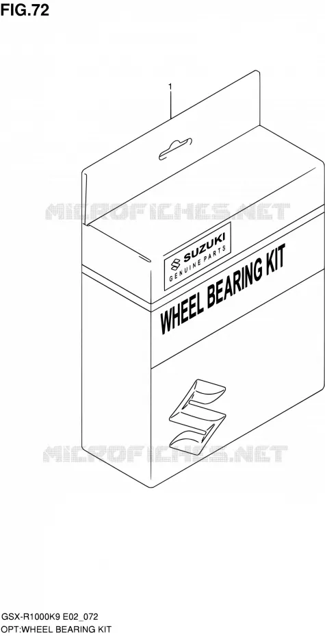 KIT ROULEMENTS DE ROUE Suzuki MOTO 1000 GSX-R 2010  GSX-R1000 L0/GSX-R1000Z L0 (E02,E14,E19,E24,E51,P37)