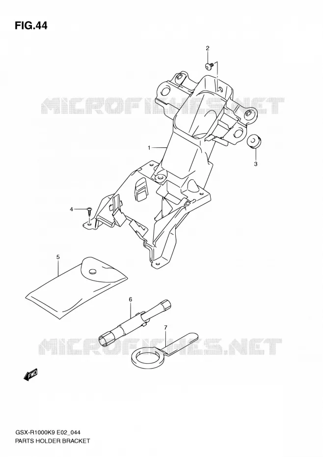 TROUSSE A OUTILS Suzuki MOTO 1000 GSX-R 2010  GSX-R1000 L0/GSX-R1000Z L0 (E02,E14,E19,E24,E51,P37)
