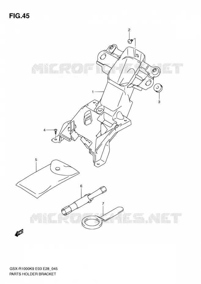 TROUSSE A OUTILS Suzuki MOTO 1000 GSX-R 2010  GSX-R1000 L0/GSX-R1000Z L0 (E03,E28,E33)