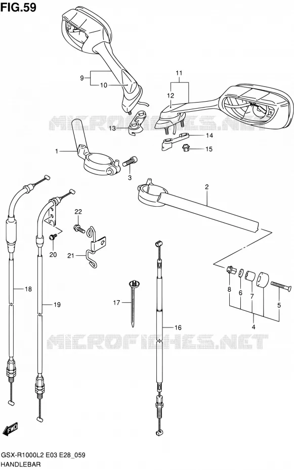 GUIDON Suzuki MOTO 1000 GSX-R 2012  GSX-R1000 L2 (E03,E28,E33)