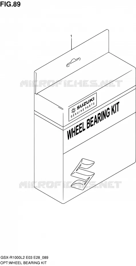 KIT ROULEMENTS DE ROUE Suzuki MOTO 1000 GSX-R 2012  GSX-R1000 L2 (E03,E28,E33)
