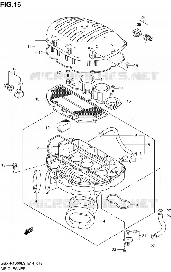 FILTRE A AIR Suzuki MOTO 1000 GSX-R 2013  GSX-R1000 L3/GSX-R1000Z L3 (E14)