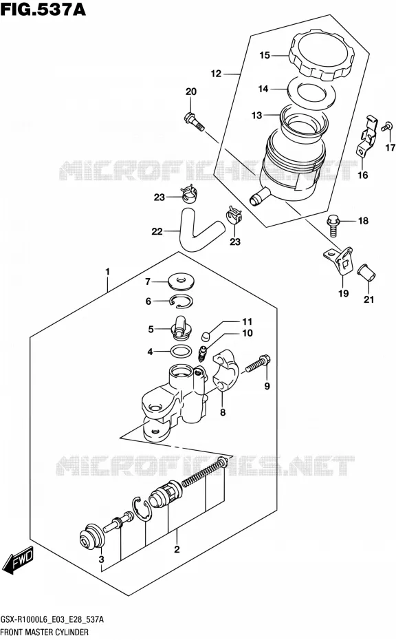 MAITRE CYLINDRE AVANT Suzuki MOTO 1000 GSX-R 2016  GSX-R1000 L6 (E03,E28,E33)