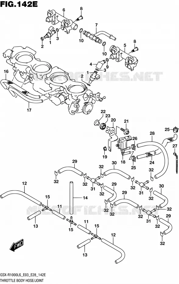 SYSTÈME D'INJECTION (GSX-R1000AL6 E33) Suzuki MOTO 1000 GSX-R 2016  GSX-R1000 L6 (E03,E28,E33)