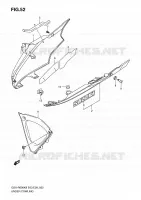 CARENAGES INFERIEUR (FLANCS) (MODEL K8) pour Suzuki GSX-R 600 2010