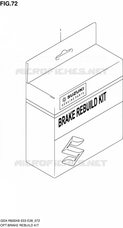 KIT REPARATION DE FREIN Suzuki MOTO 600 GSX-R 2010  GSX-R600 L0 (E03,E28,E33)