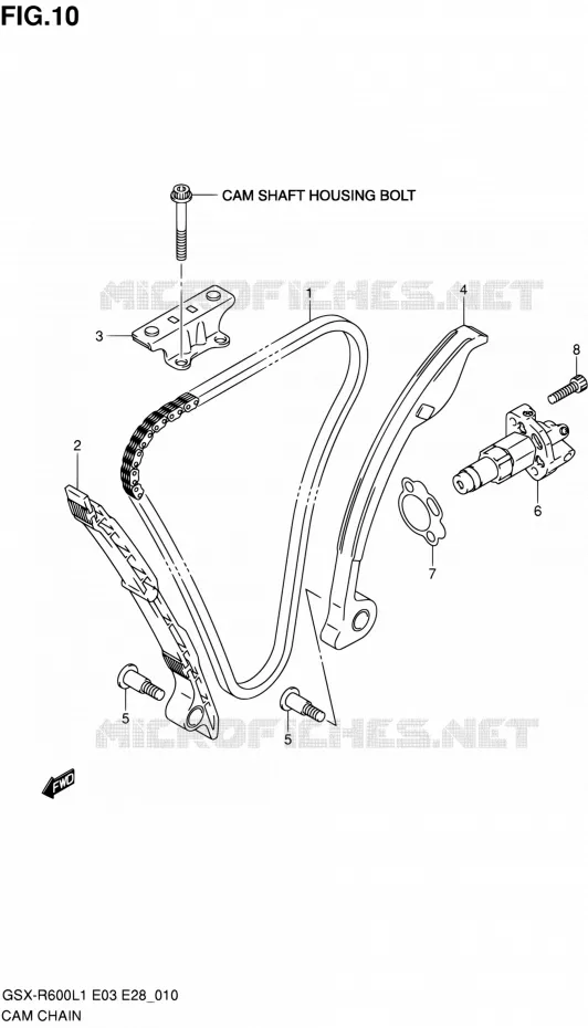 DISTRIBUTION Suzuki MOTO 600 GSX-R 2011  GSX-R600 L1 (E03,E28,E33)
