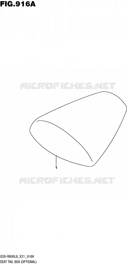 CAPOT DE SELLE (OPTIONAL) Suzuki MOTO 600 GSX-R 2016  GSX-R600 L6 (E21)