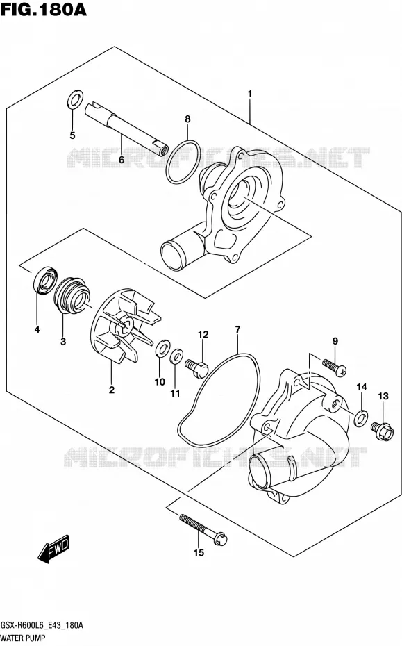 POMPE A EAU Suzuki MOTO 600 GSX-R 2016  GSX-R600 L6 (E43)